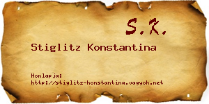Stiglitz Konstantina névjegykártya